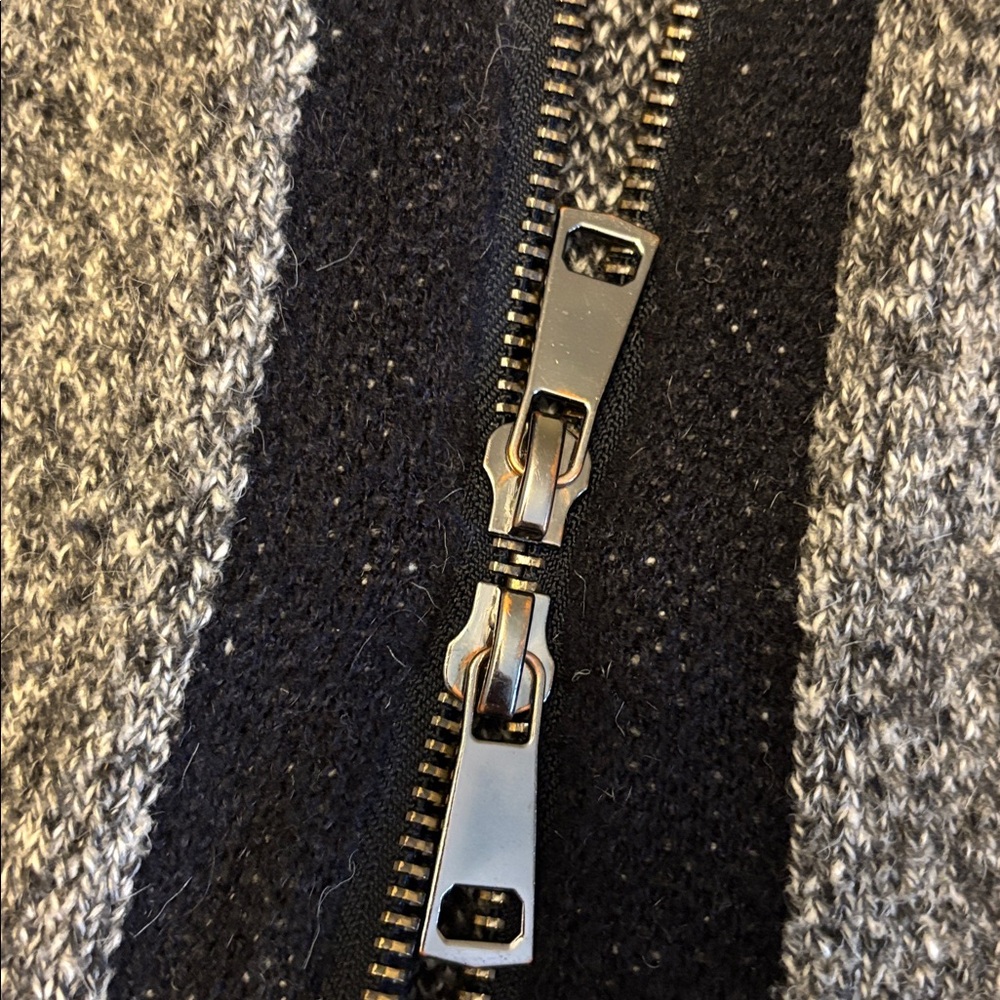 ZARA Poncho with Faux Fur Trim Hood, Sz M. - Picture 13 of 16